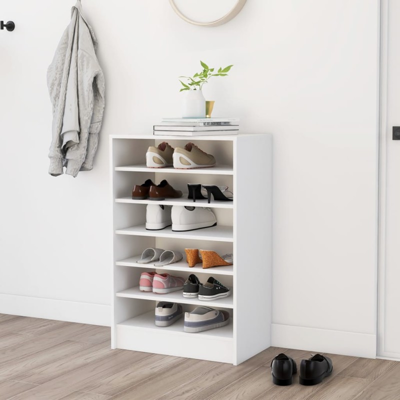 Armário para sapatos 60x35x92 cm derivados de madeira branco-Sapateiras e organizadores-Home Retail