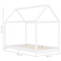 Estrutura de cama para crianças 90x200 cm pinho maciço branco