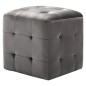 Pufe 2 pcs 30x30x30 cm veludo cinzento