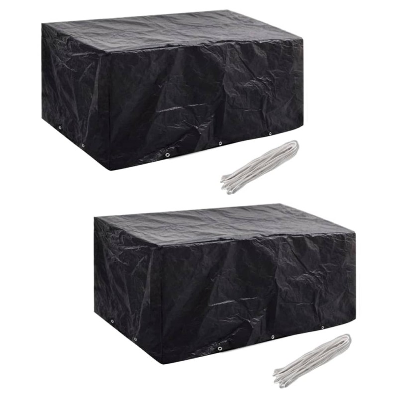 Conjunto capas p/ mobiliário jardim 2 pcs 10 ilhós 240x140 cm-Capas para móveis de jardim-Home Retail