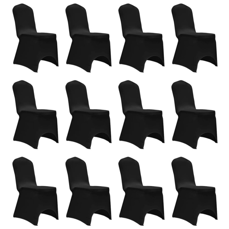 Capa para cadeira elástica 12 pcs preto-Capas de sofás-Home Retail