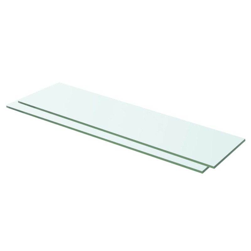 Prateleiras 2 pcs 60x12 cm vidro transparente-Prateleiras-Home Retail