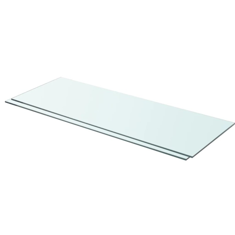 Prateleiras 2 pcs 80x30 cm vidro transparente-Prateleiras-Home Retail