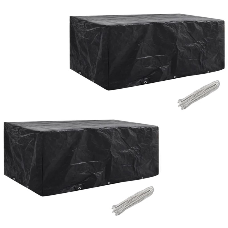 Conjunto capas p/ mobiliário jardim 2 pcs 10 ilhós 229x113 cm-Capas para móveis de jardim-Home Retail