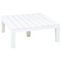 3 pcs conjunto lounge para jardim plástico branco