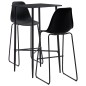 3 pcs conjunto de bar plástico preto