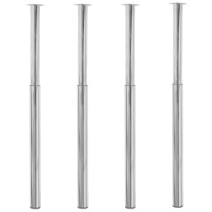 Pernas de mesa telescópicas 4 pcs 710 mm-1100 mm cromado