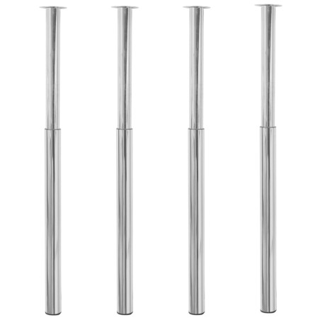 Pernas de mesa telescópicas 4 pcs 710 mm-1100 mm cromado