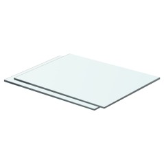 Prateleiras 2 pcs 40x25 cm vidro transparente