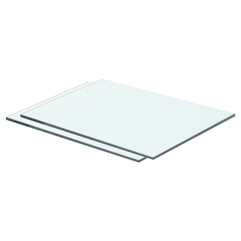 Prateleiras 2 pcs 40x25 cm vidro transparente-Prateleiras-Home Retail