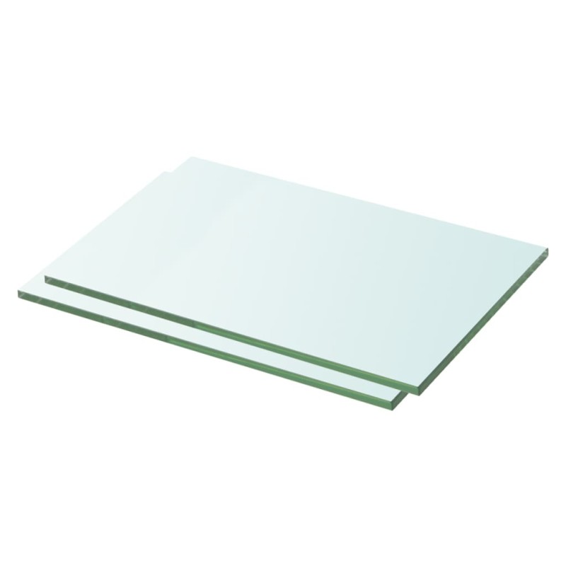 Prateleiras 2 pcs 30x15 cm vidro transparente-Prateleiras-Home Retail