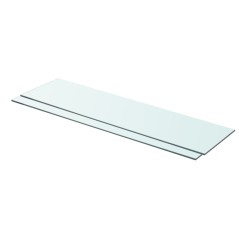 Prateleiras 2 pcs 80x20 cm vidro transparente