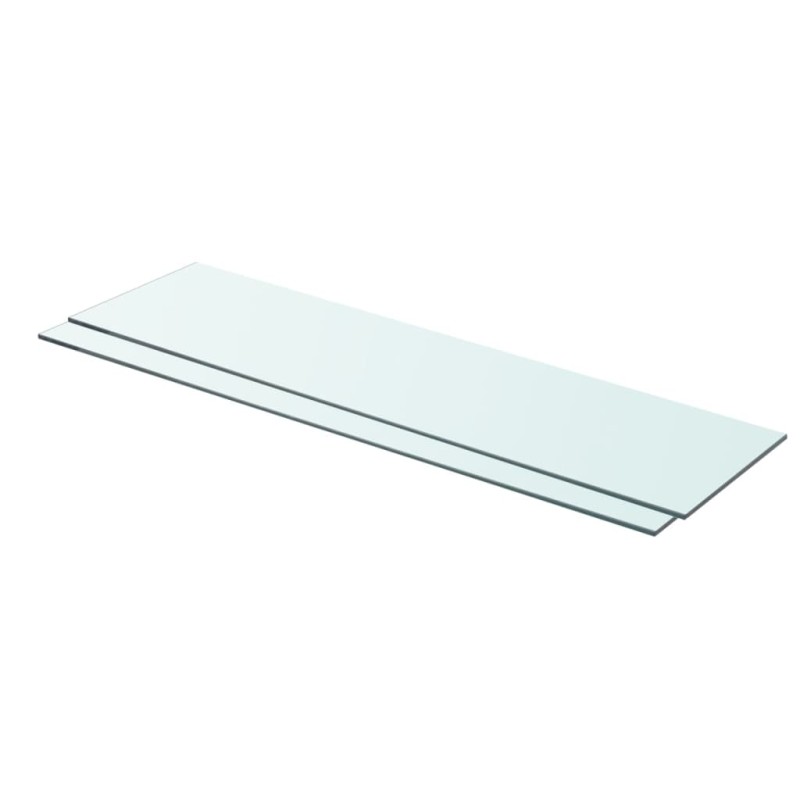 Prateleiras 2 pcs 80x20 cm vidro transparente-Prateleiras-Home Retail