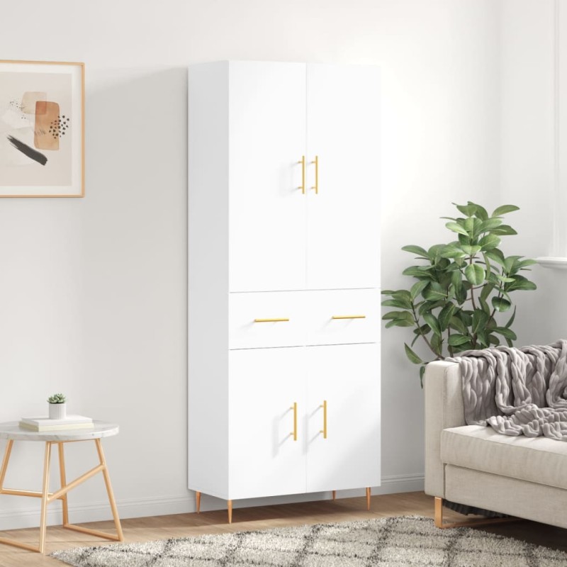 Armário alto 69,5x34x180 cm derivados de madeira branco-Aparadores-Home Retail