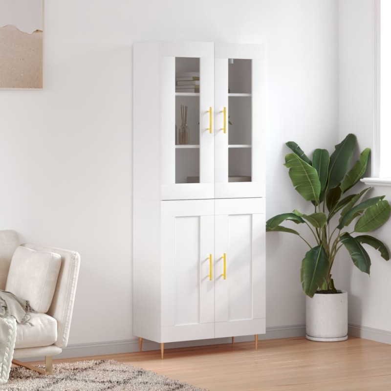 Armário alto 69,5x34x180 cm derivados de madeira branco-Aparadores-Home Retail