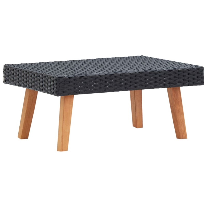 Mesa de centro para jardim vime PE preto-Mesas de jardim-Home Retail