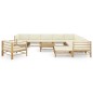 12 pcs conj. lounge jardim em bambu c/ almofadões branco nata