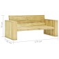 3 pcs conjunto lounge de jardim com almofadões pinho impregnado