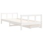 Estrutura cama infantil c/ gavetas 90x200cm pinho maciço branco