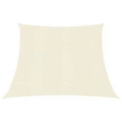 Para-sol estilo vela 160 g/m² 3/4x2 m PEAD cor creme