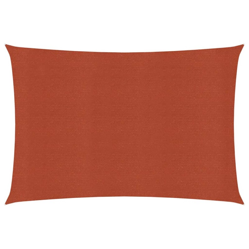 Para-sol estilo vela 160 g/m² 2x3 m PEAD terracota-Guarda-sóis e telas de varanda-Home Retail