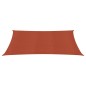 Para-sol estilo vela 160 g/m² 2x3 m PEAD terracota