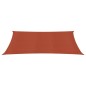 Para-sol estilo vela 160 g/m² 2x4,5 m PEAD terracota