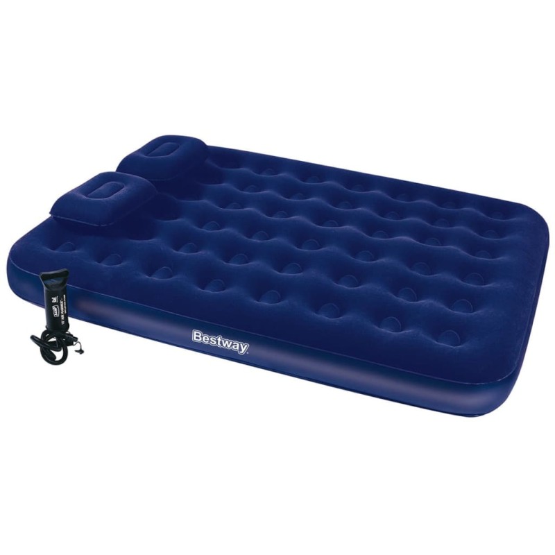 Bestway Colchão insuflável com almofada e bomba ar 203x152x22 cm 67374-Colchões de ar-Home Retail