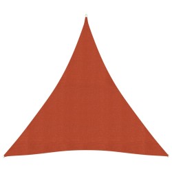 Para-sol estilo vela 160 g/m² 4x4x4 m PEAD terracota