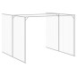 Casota cães c/ parque 214x661x181 cm aço galvaniz. cinza-claro