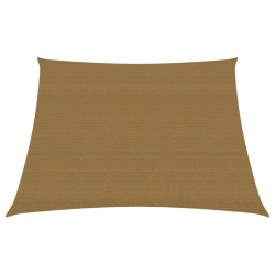 Para-sol estilo vela 160 g/m² 3/4x2 m PEAD cinzento-acastanhado