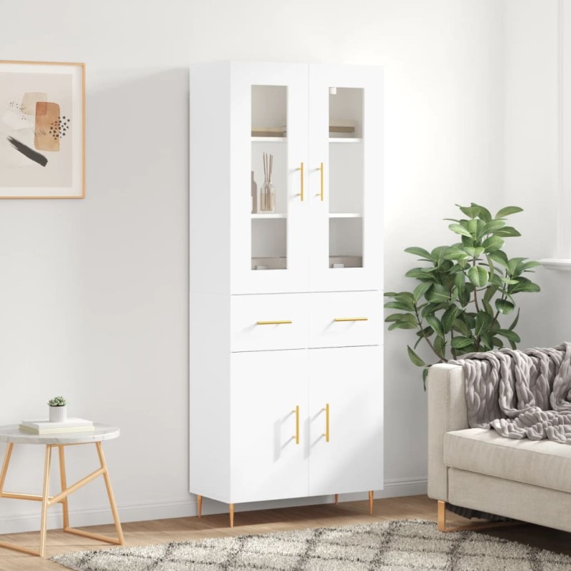 Armário alto 69,5x34x180 cm derivados de madeira branco-Aparadores-Home Retail