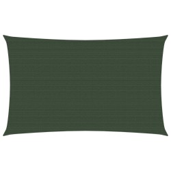 Para-sol estilo vela 160 g/m² 3x5 m PEAD verde-escuro