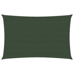 Para-sol estilo vela 160 g/m² 2x4,5 m PEAD verde-escuro