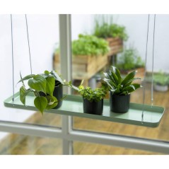 Esschert Design Tabuleiro para plantas suspenso retangular L verde