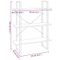 Estante 5 prat. 80x30x175 cm derivados madeira cinzento sonoma