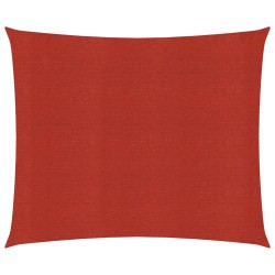 Para-sol estilo vela 160 g/m² 3,6x3,6 m PEAD vermelho