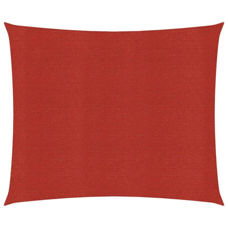 Para-sol estilo vela 160 g/m² 3,6x3,6 m PEAD vermelho-Guarda-sóis e telas de varanda-Home Retail