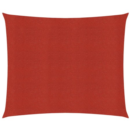 Para-sol estilo vela 160 g/m² 3,6x3,6 m PEAD vermelho