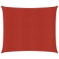 Para-sol estilo vela 160 g/m² 3,6x3,6 m PEAD vermelho