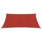 Para-sol estilo vela 160 g/m² 3,6x3,6 m PEAD vermelho