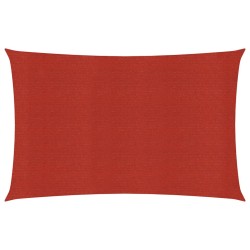 Para-sol estilo vela 160 g/m² 3,5x4,5 m PEAD vermelho