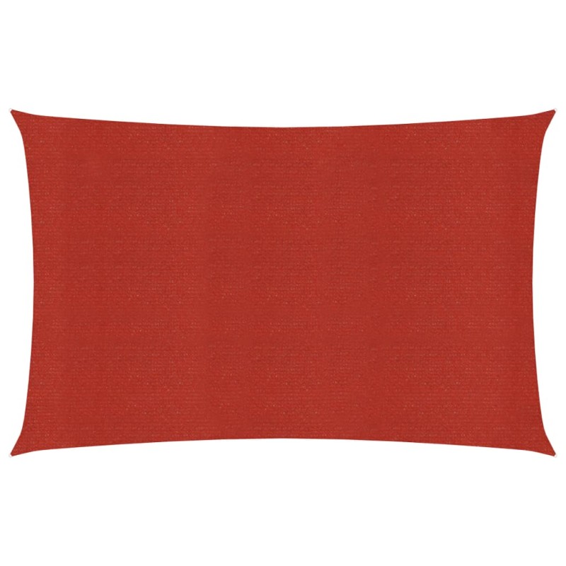 Para-sol estilo vela 160 g/m² 3,5x4,5 m PEAD vermelho-Guarda-sóis e telas de varanda-Home Retail