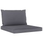 6 pcs conj. lounge jardim c/ almofadões antracite