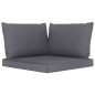 6 pcs conj. lounge jardim c/ almofadões antracite