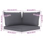 6 pcs conj. lounge jardim c/ almofadões antracite