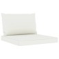 6 pcs conjunto lounge de jardim c/ almofadões cor creme