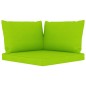 vidaxL 6pcs conj. lounge + almofadões verde brilhante pinho impregnado