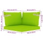 vidaxL 6pcs conj. lounge + almofadões verde brilhante pinho impregnado