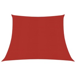 Para-sol estilo vela 160 g/m² 3/4x2 m PEAD vermelho